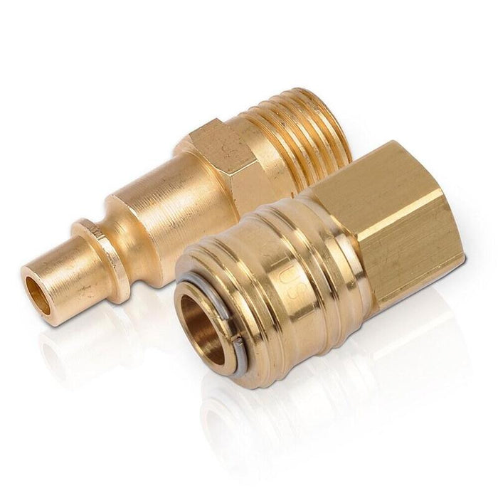 Pack De 2 Unidades - Conectores Adaptador Latón Euro Hembra / Orion Macho ¼ Pulg, 2 Piezas