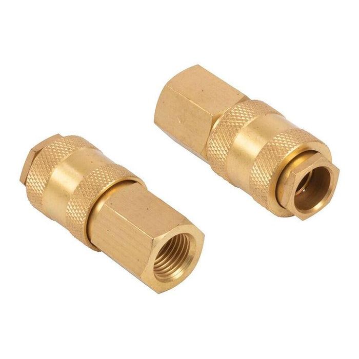 Pack De 2 Unidades - Conectores Universales Latón Hembra Rosca Hembra ¼ Pulg, 2 Uds