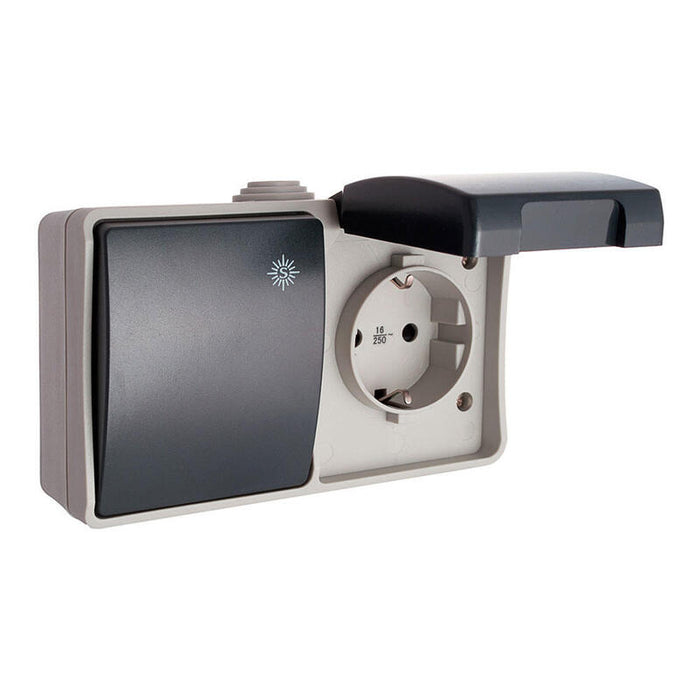 Pack De 2 Unidades - Conmutador + Base T/Tl 16 A 250 V Ip44