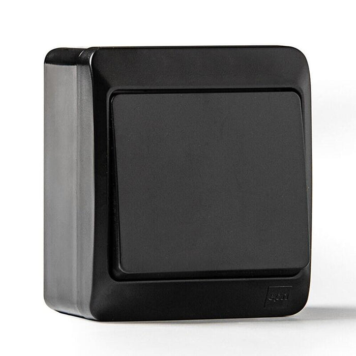 Pack De 2 Unidades - Conmutador Estanco Ip44, 16a 250 V, Negro