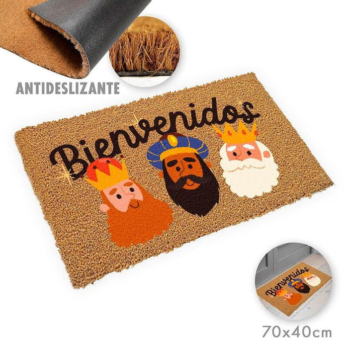 Pack De 2 Unidades - Felpudo Bienvenidos Reyes Magos 70 X 40 Cm