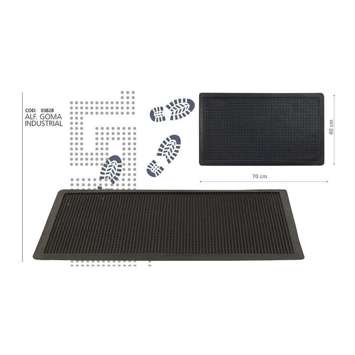 Pack De 2 Unidades - Felpudo De Goma Industrial, 70 X 40 Cm