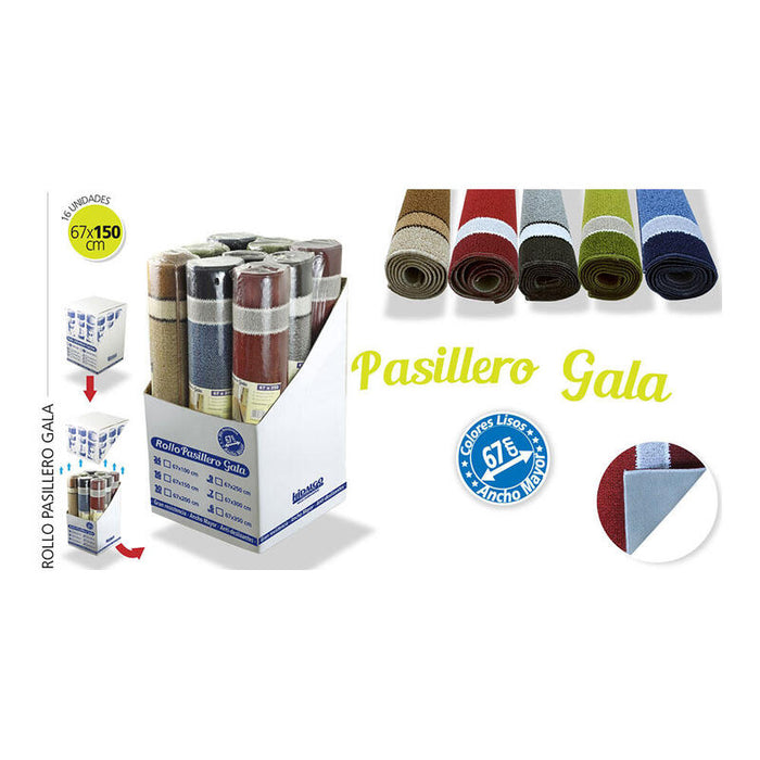 Pack De 2 Unidades - Felpudo En Rollo Pasillero Gala, Colores Surtidos, 67 X 150 Cm