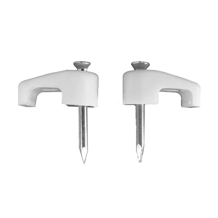 Pack De 2 Unidades - Grapa Para Cable Manguera Plana 2 X 1,0 Mm N°03, Blanca, Caja 100 Uds