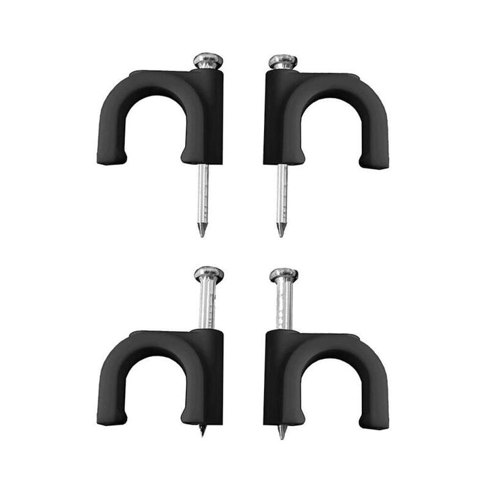 Pack De 2 Unidades - Grapa Para Cable Manguera Tubular 2 X 6,0 Mm N°10, Negra, Caja 100 Uds