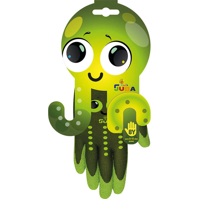 Pack De 2 Unidades - Guante Nailon Palma Recubierta Látex Rugoso, Infantil, Verde, T-04 Años