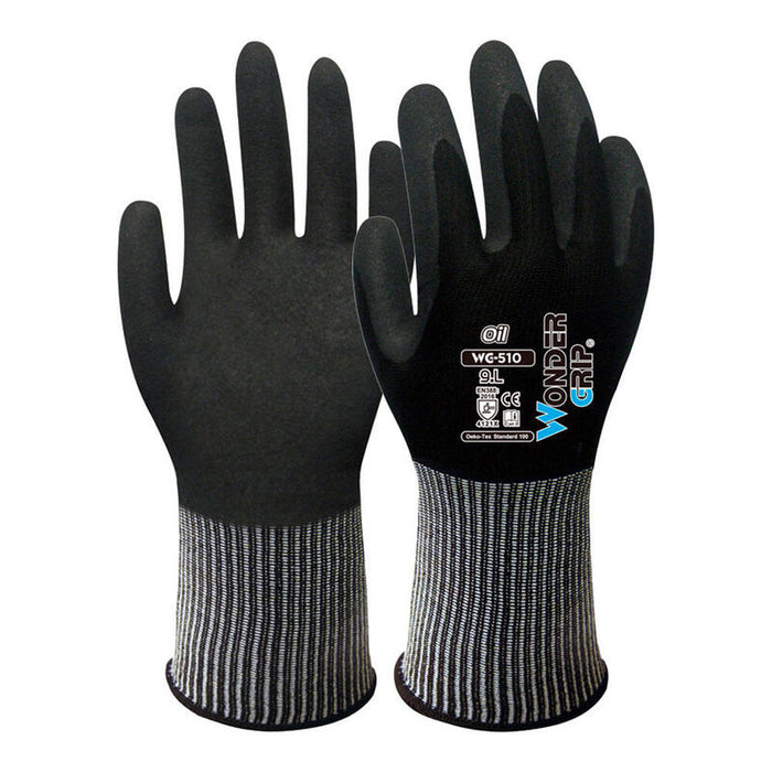 Pack De 2 Unidades - Guante Nailon Y Spandex, Palma Doble Recubrimiento Nitrilo, Talla 08