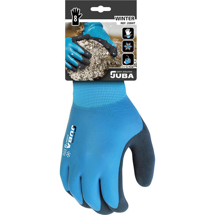 Pack De 2 Unidades - Guante Poliéster Doble Recubrimiento Látex, Trabajos En Frío, T-09