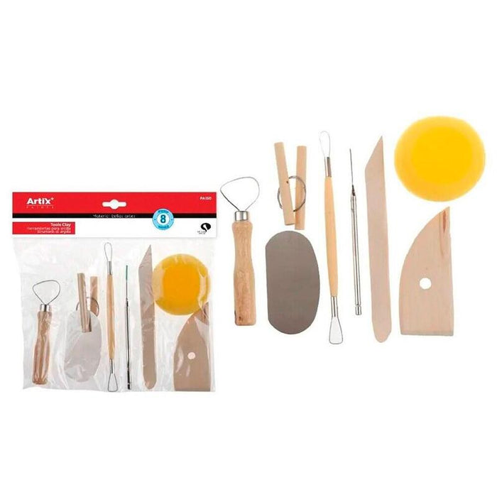 Pack De 2 Unidades - Herramientas Para Arcilla, 8 Piezas, Blister