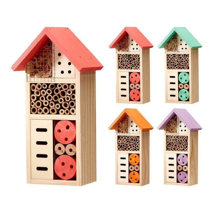 Pack De 2 Unidades - Hotel Para Insectos, Colores Surtidos, 130 X 85 X 260 Mm