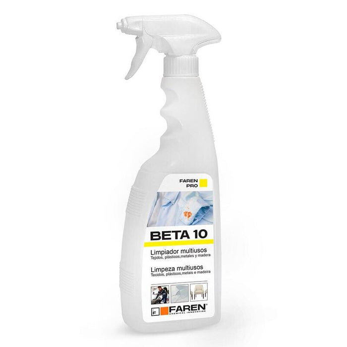 Pack De 2 Unidades - Limpiador Multiusos Beta 10 Para Tejidos, Plásticos, Metales Y Maderas, Pulverizador 750 Ml