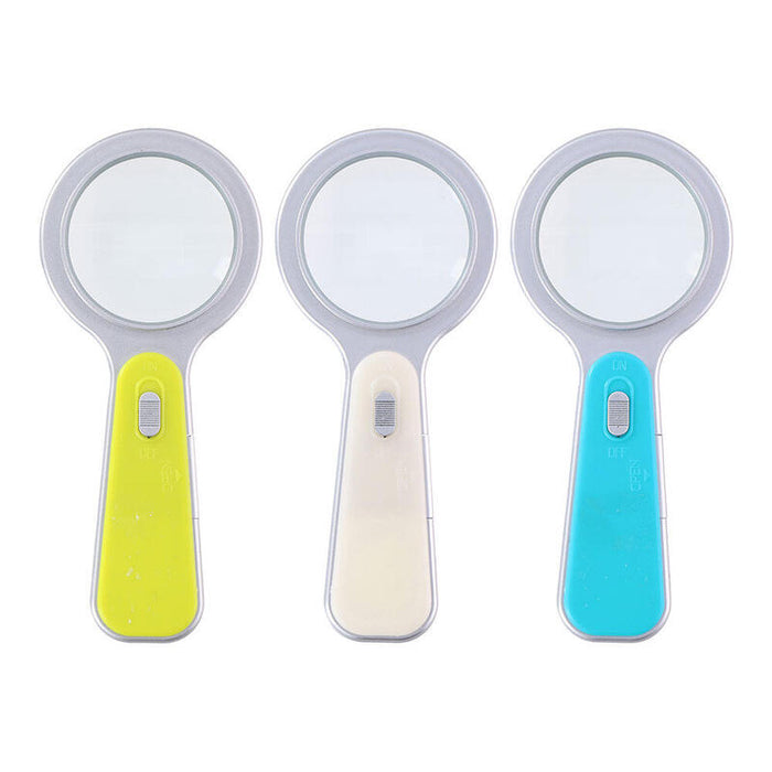 Pack De 2 Unidades - Lupa Con Luz Led Colores Surtidos Ø6,5 X 1 X 14,5 Cm