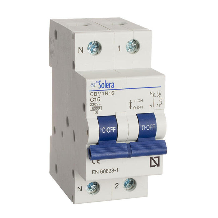 Pack De 2 Unidades - Magnetotermico Solera 1polo+Neutro 10a (Retractilado) Cbm1n10