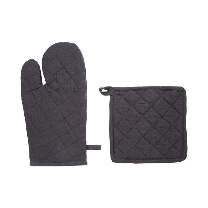 Pack De 2 Unidades - Manopla Y Agarradera Color Gris Oscuro