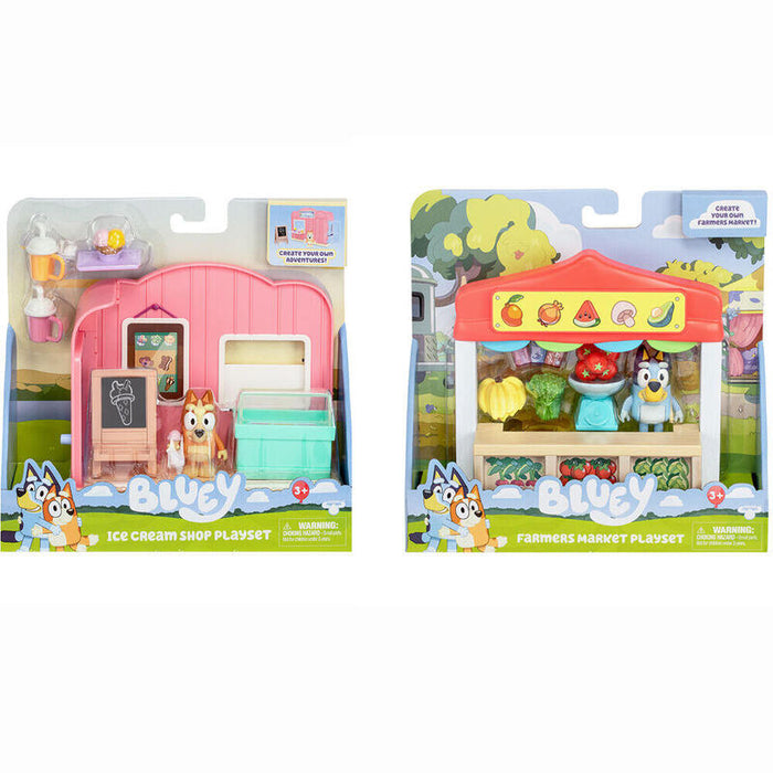 Pack De 2 Unidades - Mini Playset Ice Cream Shop Bluey Surtido