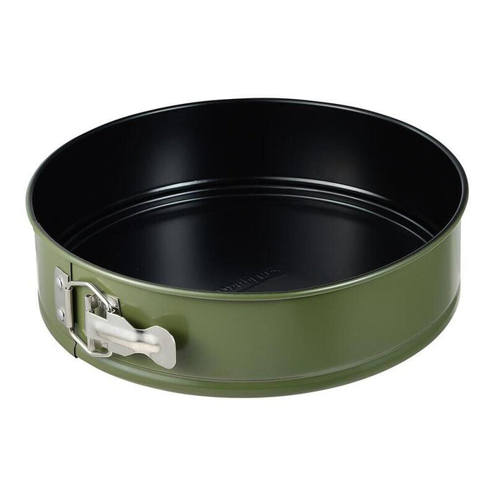 Pack De 2 Unidades - Molde Redondo Desmontable De Acero Al Carbono, Para Horno, Experto, Verde Oliva, Ø26 X 6,8 Cm