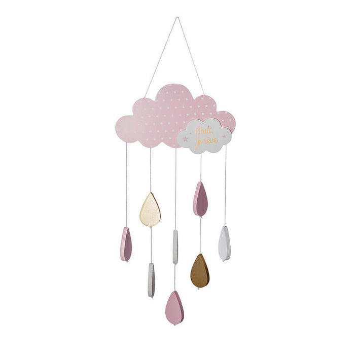 Pack De 2 Unidades - Movil Infantil Modelo Nube Color Rosa