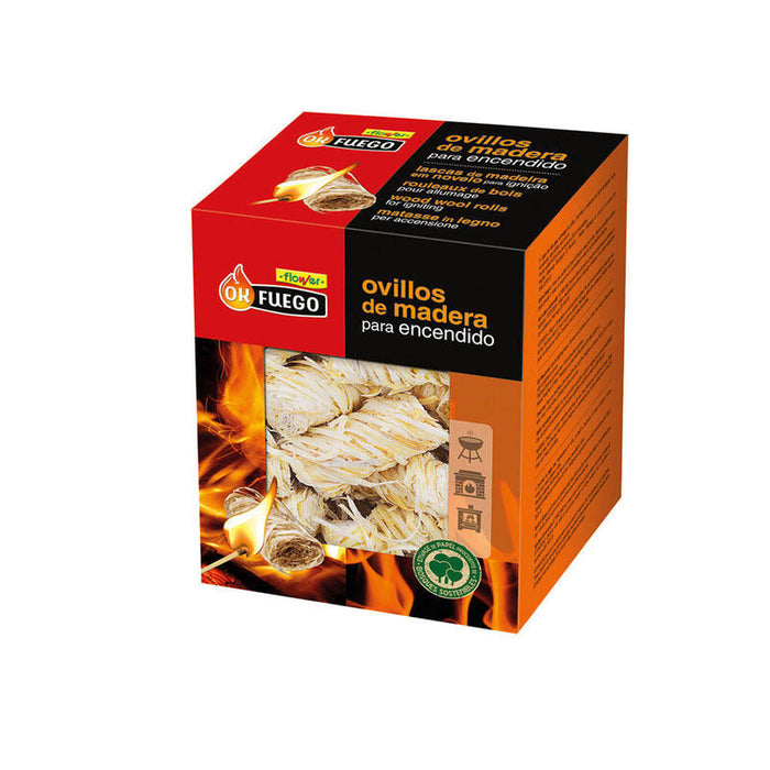 Pack De 2 Unidades - Ovillos De Madera Para Encendido Okfuego, 24 Uds