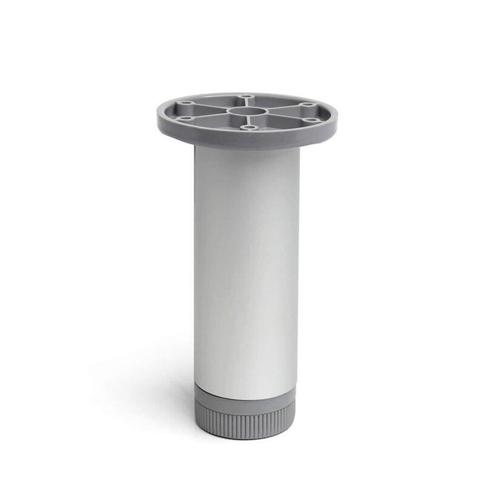 Pack De 2 Unidades - Pata Cilíndrica De Aluminio En Color Anodizado Mate Mod.405. Dimensioones Ø3,9x15cm Rei