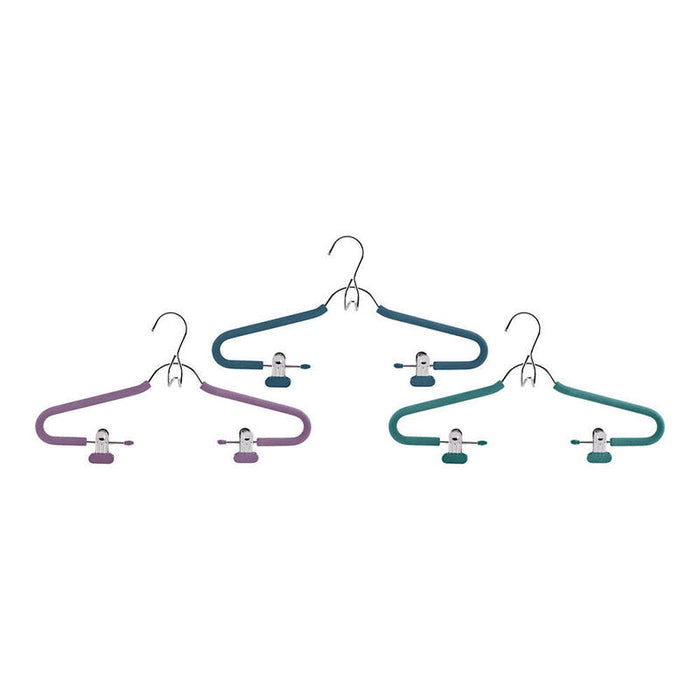 Pack De 2 Unidades - Percha Cromo-Espuma Con 2 Pinzas