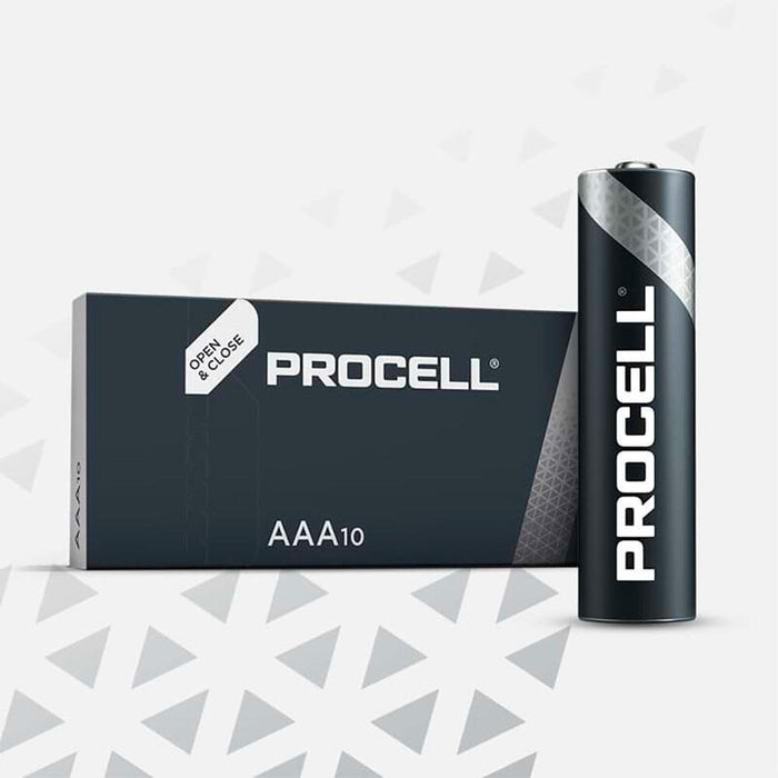 Pack De 2 Unidades - Pila Alkalina Procell Duracell Aaa - Lr03 1,5v (Caja 10 Unid.) Ø10,5x44,5mm