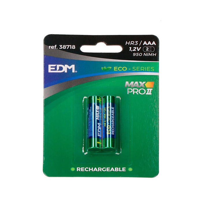 Pack De 2 Unidades - Pila Recargable Eco-Series Aaa - Hr03 950 Ma, Ø10,5 X 44,5 Mm, 4 Unidades