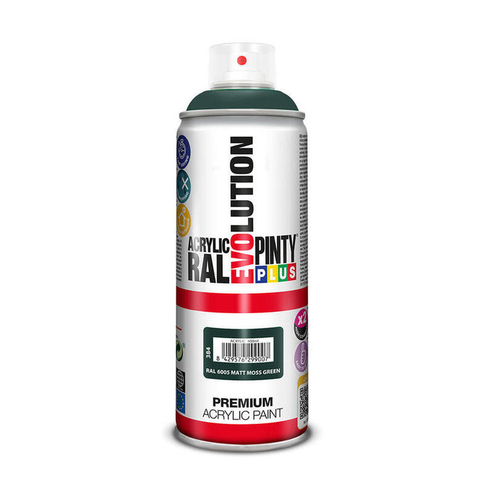 Pack De 2 Unidades - Pintura En Spray Pintyplus Evolution 520cc Ral 6005 Matt Moss Green