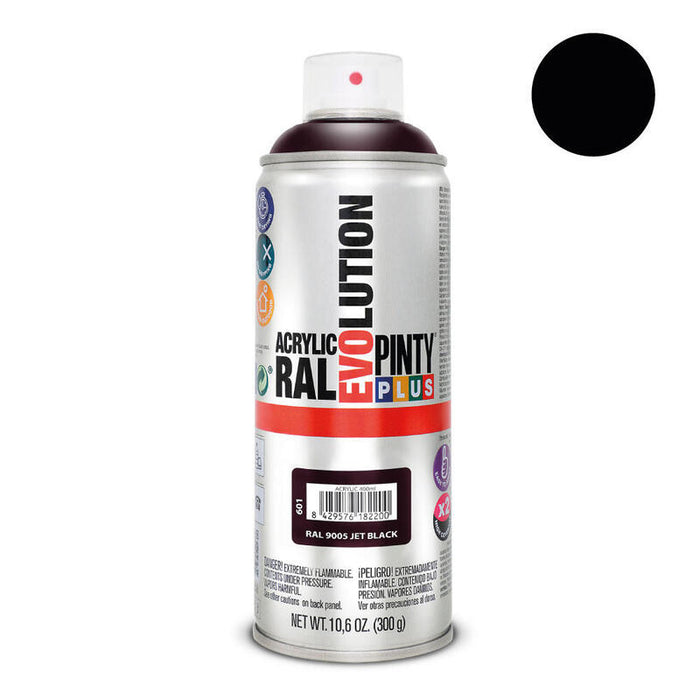 Pack De 2 Unidades - Pintura En Spray Pintyplus Evolution 520cc Ral 9005 Negro Intenso