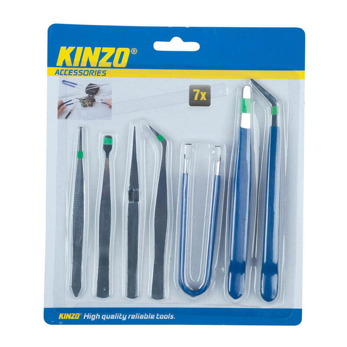 Pack De 2 Unidades - Pinza De Precisión De Acero Para Herramientas, Pack 7 Uds