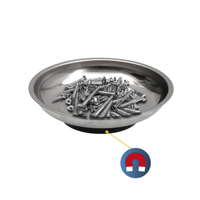 Pack De 2 Unidades - Plato Imantado Acero Inoxidable Ø10,5 Cm