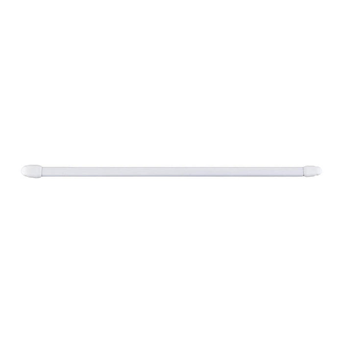 Pack De 2 Unidades - Portavisillo Extensible Plano Blanco, Ø1,1 X 80 - 145 Cm, 2 Uds