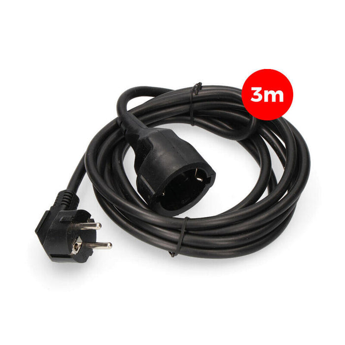 Pack De 2 Unidades - Prolongación Manguera 3x1,5mm T/Tl 3m Negra Edm