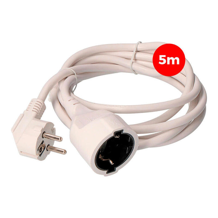 Pack De 2 Unidades - Prolongación Manguera 3x1,5mm T/Tl 5m Blanca Edm