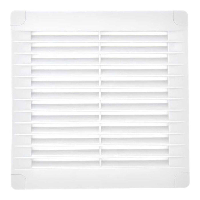 Pack De 2 Unidades - Rejilla Ventilación Cuadrada Con Tapones Y Mosquitera150x150x7mm Abs Blanca