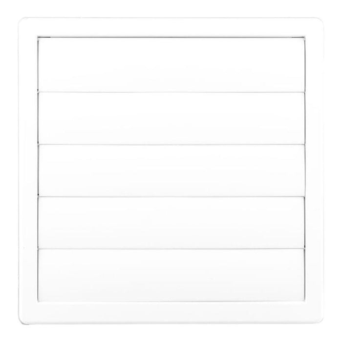 Pack De 2 Unidades - Rejilla Ventilación Cuadrada Empotrable Con Lamas Móviles 170x170mm Enclavamiento Ø100mm Abs Blanca