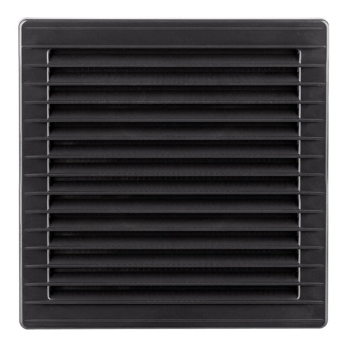 Pack De 2 Unidades - Rejilla Ventilación Cuadrada Empotrable Ø 100mm Con Mosquitera 170x170x10mm Abs Gris Antracita