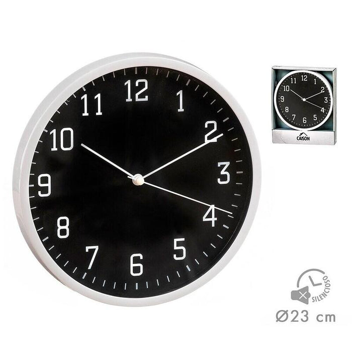 Pack De 2 Unidades - Reloj Pared Negro/Blanco Ø21,5 Cm