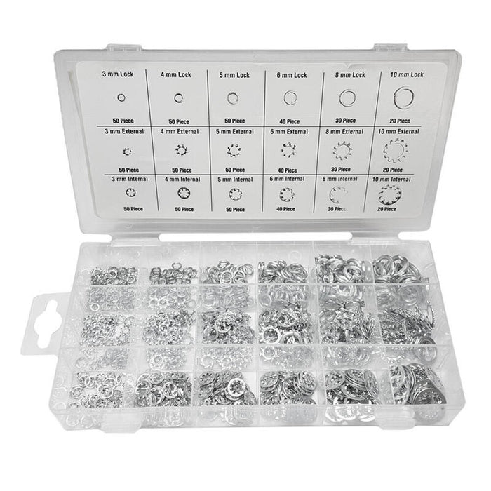 Pack De 2 Unidades - Set 720 Arandelas Estriadas Varios Tamaños