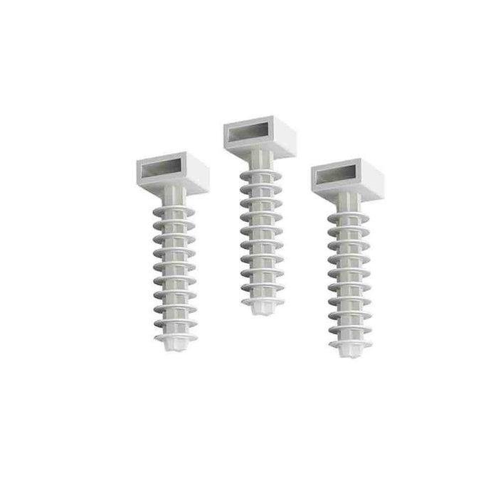 Pack De 2 Unidades - Taco Para Brida N°6 Blanco 100 Unid.