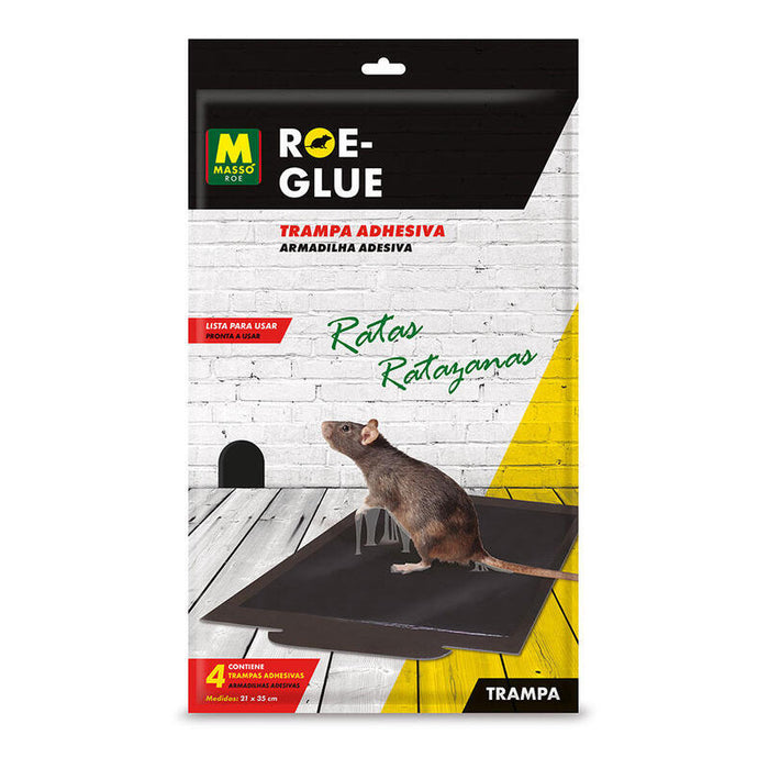 Pack De 2 Unidades - Trampa Adhesiva Para Ratones Y Ratas, Blister 4 Uds