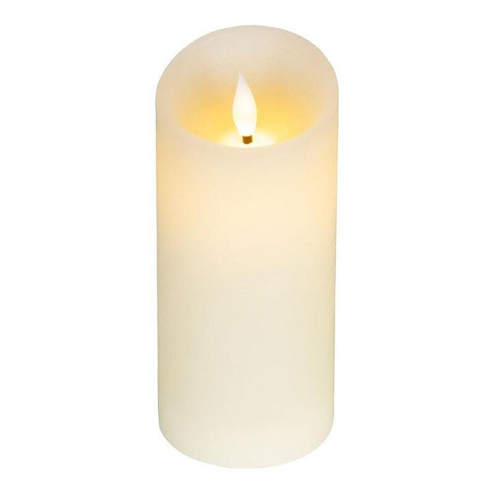 Pack De 2 Unidades - Vela De Cera Led, Con Parte Superior Curva, Color Blanco Ø7,5 X 17 Cm