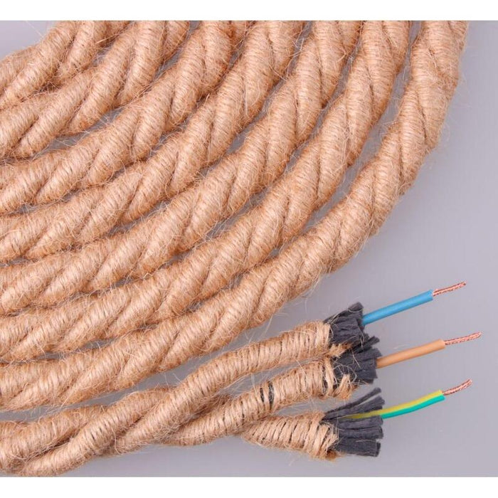 Pack De 20 Unidades - Cable De Cuerda De Yute Trenzado 3 G 0,75mm 20m Euro/M