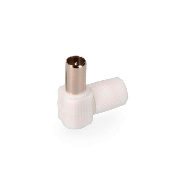 Pack De 20 Unidades - Clavija Tv Acodada 9,5mm. Macho Retractilado