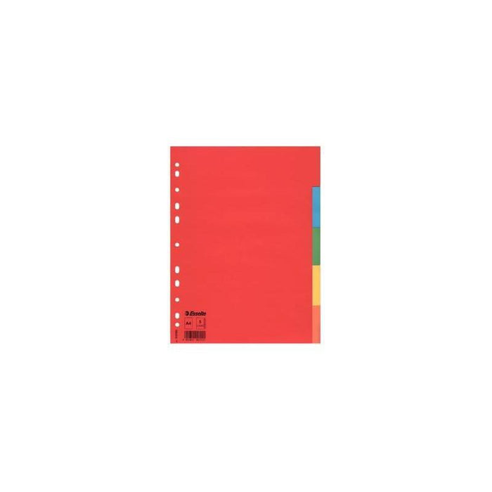 Pack De 20 Unidades Esselte Separadores Multitaladro Cartón A4 5 Posiciones Colores
