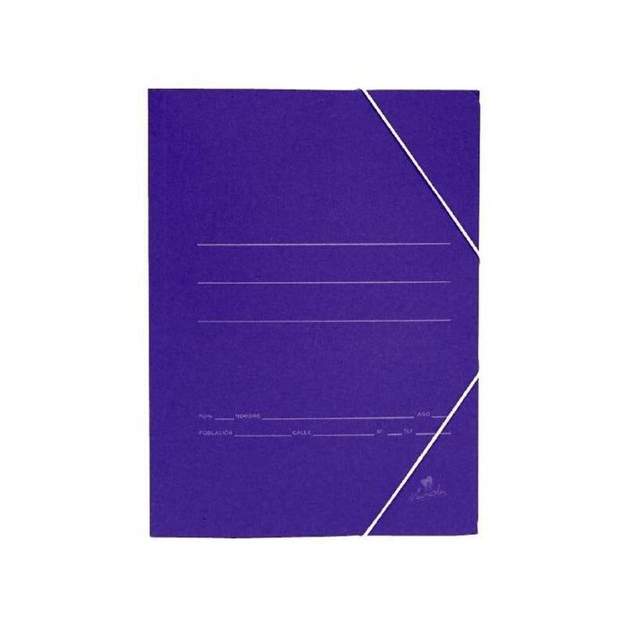 Pack De 20 Unidades Mariola Carpeta Cartón Básica 500gr Cuarto C/Gomas Solapa 24x19cm Cartón Mate Azul