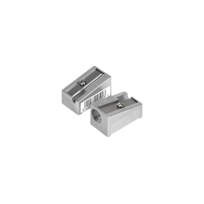 Pack De 20 Unidades Milan Sacapuntas Triangular De 1 Orificio - Cuchilla De Acero Al Carbono - Fabricado En Aluminio