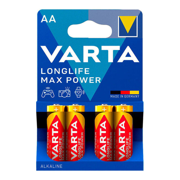 Pack De 20 Unidades - Pila Alkalina Longlife Max Power Aa - Lr06 (Blister 4 Unid.) Ø14,5 X 50,5 Mm