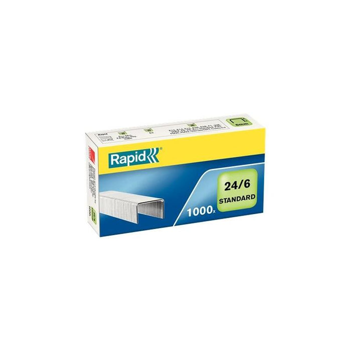 Pack De 20 Unidades Rapid Grapas 24/6 Confort - Hasta 20 Hojas - Caja De 1000 Grapas - Alambre Flexible
