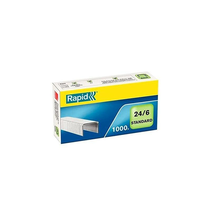 Pack De 20 Unidades Rapid Grapas Estándar 24/6 Galvanizadas -Caja De 1000