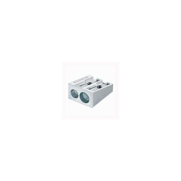 Pack De 20 Unidades Staedtler Afilalápices Metálico Doble Plata